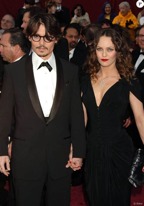 Johnny Depp et Vanessa Paradis aux Oscars 2008. - Purepeople