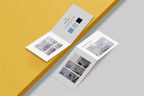 Landscape 2 Fold A4 Brochure Mockup - Mockupdaddy