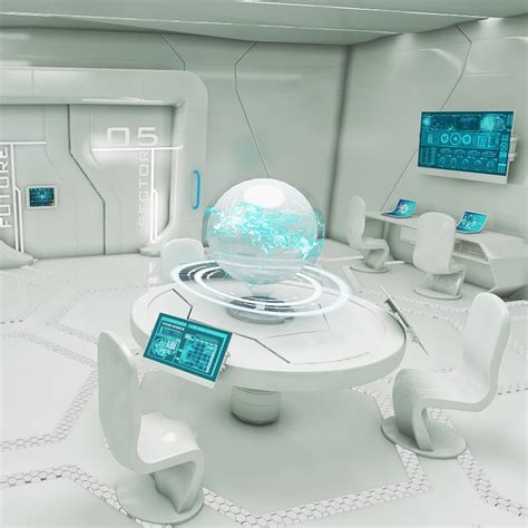 3D sci-fi control room 2 model - TurboSquid 1420960