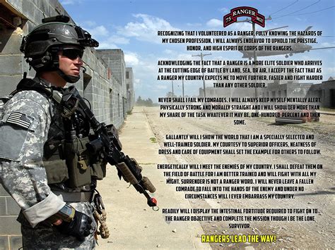 Army Rangers Creed Poster Army Ranger Creed 18X24 (RANGERSV80) : Amazon.ca: Home