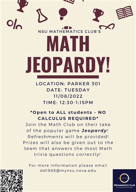 Math Jeopardy (Nov. 8) – NSU SharkFINS