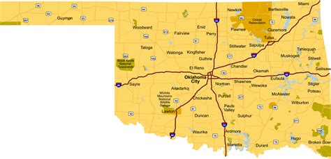 Oklahoma Fall Foliage Map