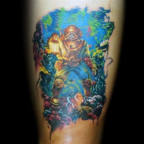 60 Diver Tattoo Designs For Men - Underwater Ink Ideas