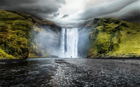 Skogafoss Waterfalls Iceland - Download hd wallpapers