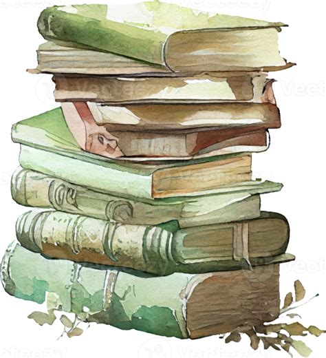 Old Book Watercolor Illustration 19900136 PNG