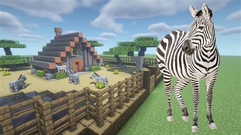 How To Make a Zebra Farm in Minecraft PE - YouTube