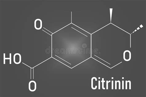 Skeletal Formula of Citrinin Mycotoxin Molecule. Chemical Structure Stock Vector - Illustration ...