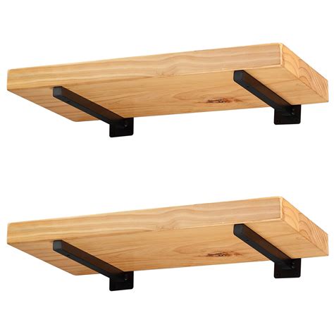 Buy Floating Shelf Brackets 12 Inch, Heavy Duty Black Floating Shelving ...