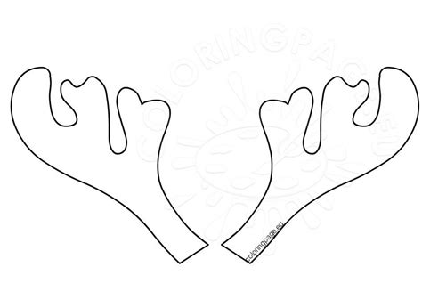 Printable reindeer antlers pattern – Coloring Page