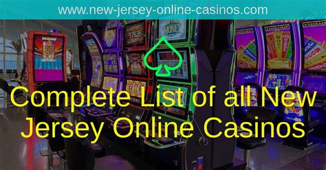 Complete List of all New Jersey Online Casinos (Verified)