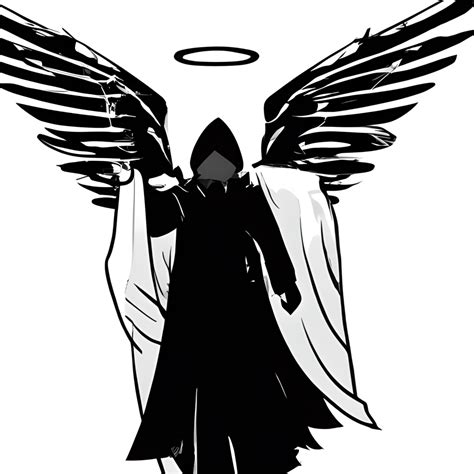 Grim Reaper with Angel Wings Graphic · Creative Fabrica