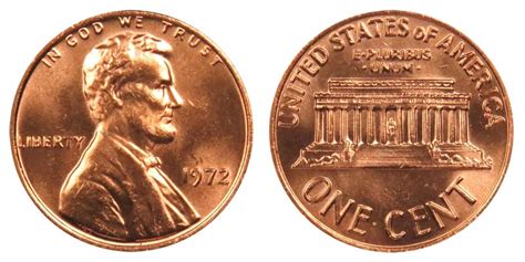 1972 Lincoln Memorial Penny Coin Value Prices, Photos & Info