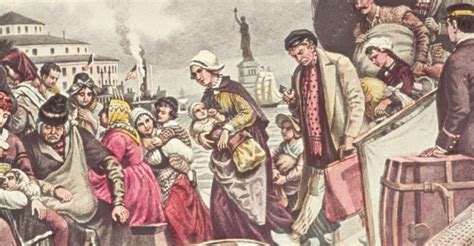 illustration-of-emigrants-disembarking-at-ellis-island - Immigration: Ellis Island Pictures - U ...