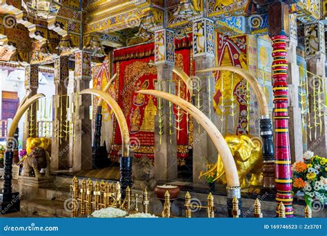 Altar Inside of the Sri Dalada Maligawa or the Temple of the Sacred Tooth Relic, a Buddhist ...