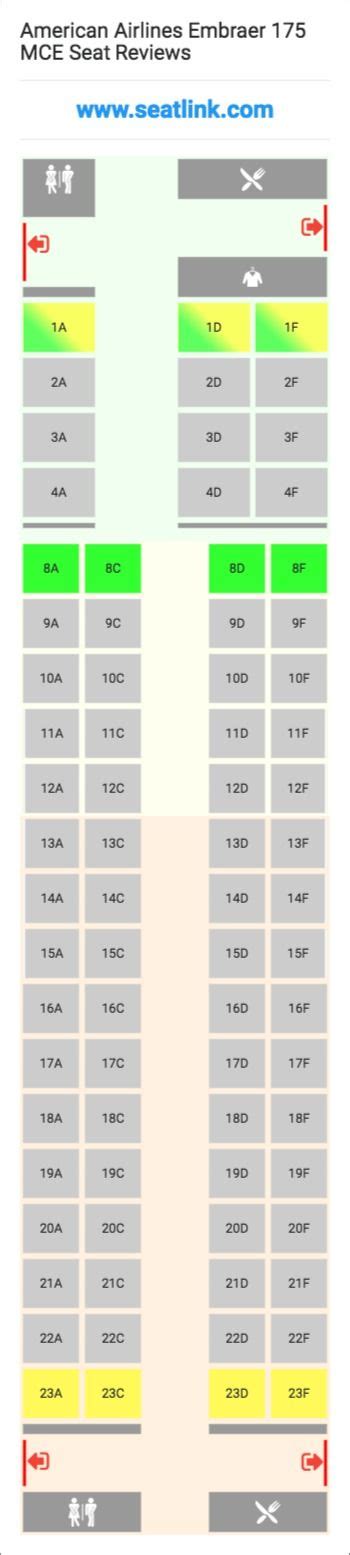 American Airlines Embraer 175 MCE (E75) Seat Map | American airlines, Airlines, Alaska airlines