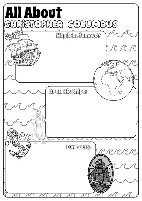 14 Christopher Columbus Kindergarten Worksheets - Free PDF at worksheeto.com