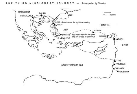 Paul's Missionary Journey Map Printable