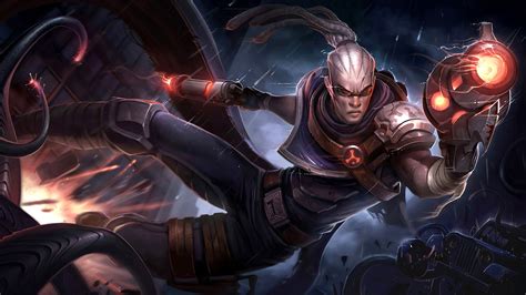 Lucian, LoL, Hired Gun, Splash Art, 4K, #524 Wallpaper PC Desktop