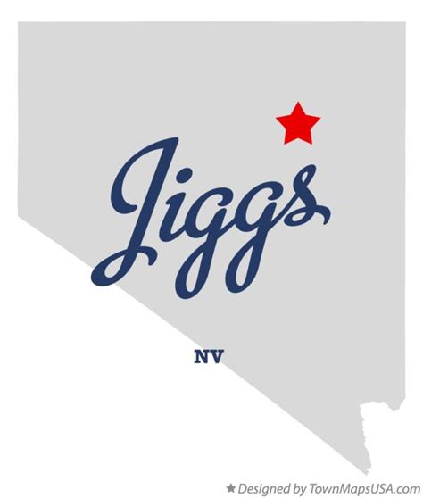 Map of Jiggs, NV, Nevada