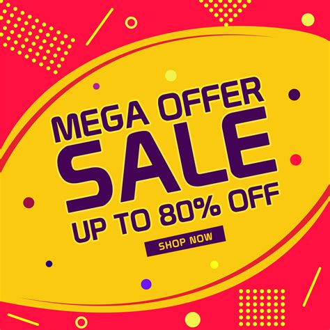 Mega offer sale design with abstract background 676636 Vector Art at Vecteezy