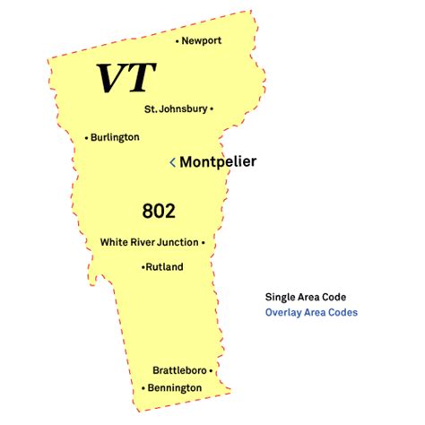 Area Codes in Vermont