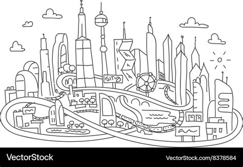 How To Draw A Futuristic City - Punchtechnique6