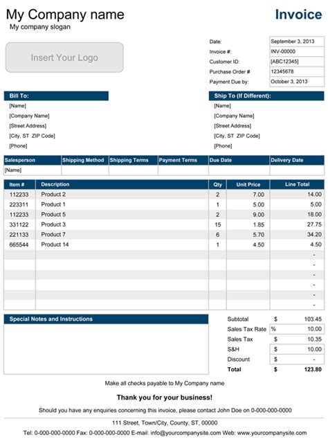 Excel 2007 Invoice Templates Free - FREE PRINTABLE TEMPLATES