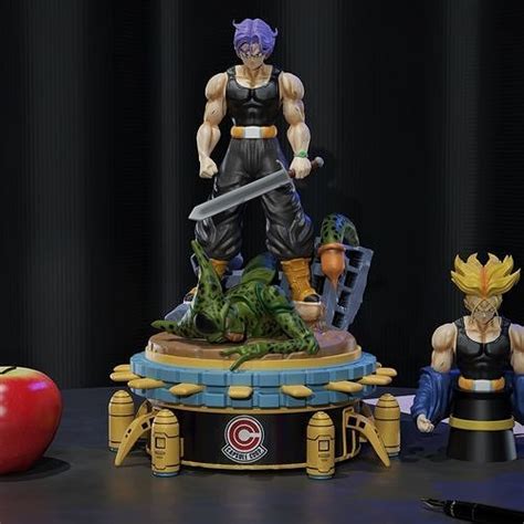 Trunks vs Cell 3D model 3D printable | CGTrader