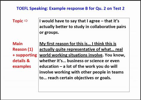 TOEFL Speaking Question 2 - Example answer with script - YouTube