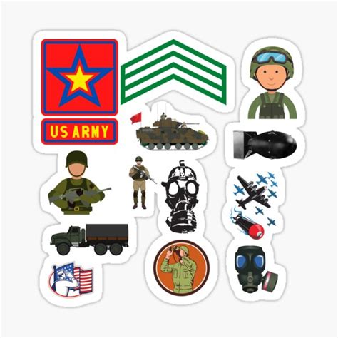 "random army emoji and sticker stile" Sticker by sheriffstac | Redbubble