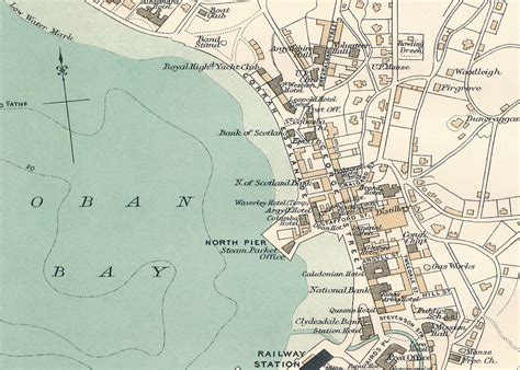 Oban Scotland 1913 Map Fine Art Print - Etsy