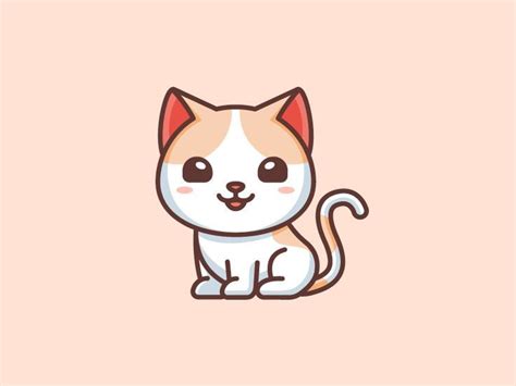 Kitten | Cute dog drawing, Cute animal drawings, Pet logo design