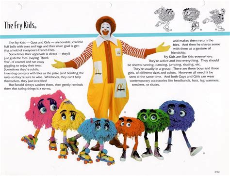 Mcdonalds Characters Fry Guys : "Hoppin' For Fries" 1987. with Ronald McDonald, The Fry ...