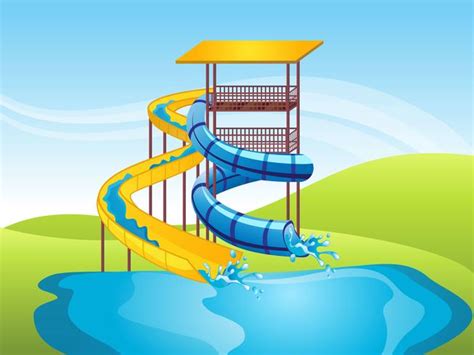 Water Slide Vector Background 105108 Vector Art at Vecteezy