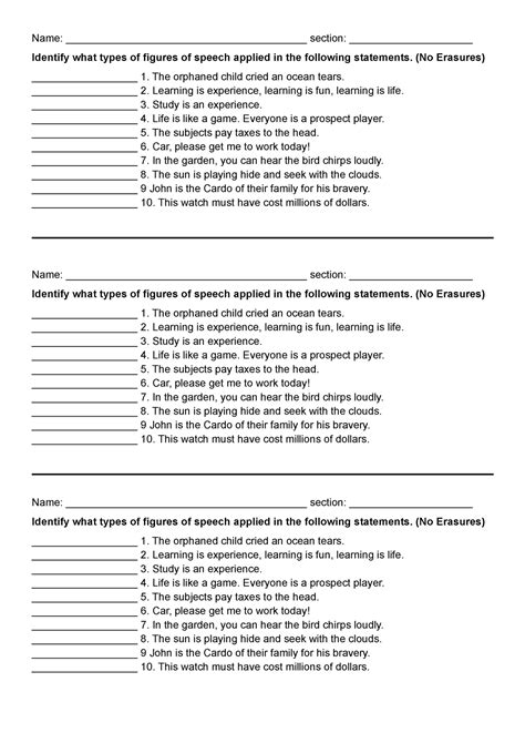 Figures of Speech Quiz - AAAA - Name ...