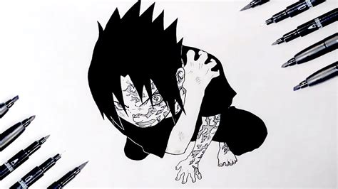 Sasuke Uchiha Curse Mark Drawing