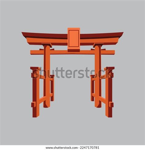 Japanese Torii Gate Realistic Symbol Japan Stock Vector (Royalty Free ...