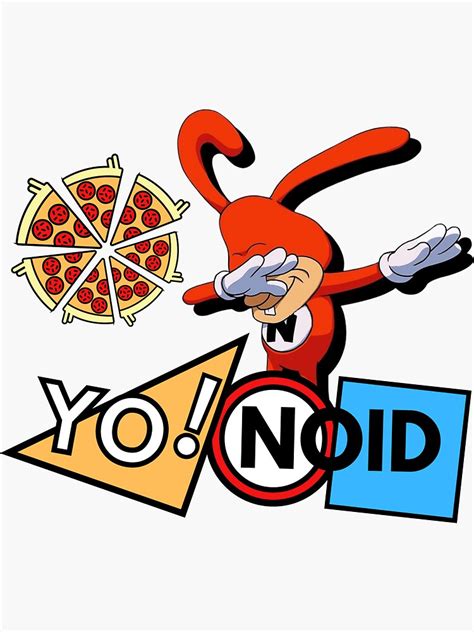 "Yo Noid, Avoid the Noid, Domino's Pizza, 1990s Noid Flight School" Sticker for Sale by ...