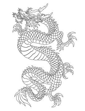 Chinese Dragon Line Art Images – Browse 13,334 Stock Photos, Vectors, and Video | Adobe Stock