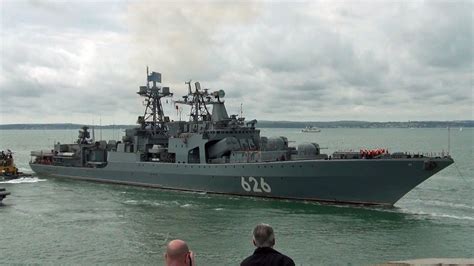 🇷🇺 🇬🇧 Russian Navy Udaloy-Class Destroyer, Vice-Admiral Kulakov Goodwill Visit To Portsmouth UK ...