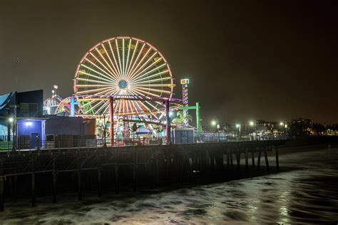 Santa Monica Pier at Night Photograph by John McGraw - Pixels