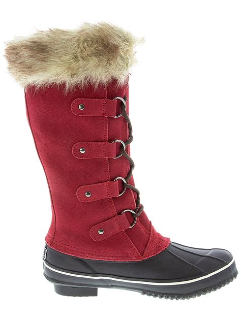 Kreated Equal Faux Fur Women's Tall Arctic Winter Boots - 6M - Red | Walmart Canada