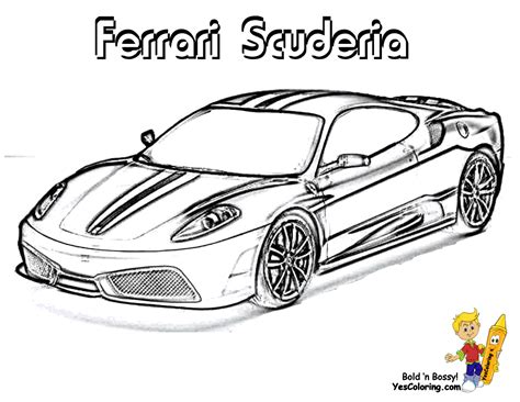 Ferrari Coloring Pages - Coloring Home