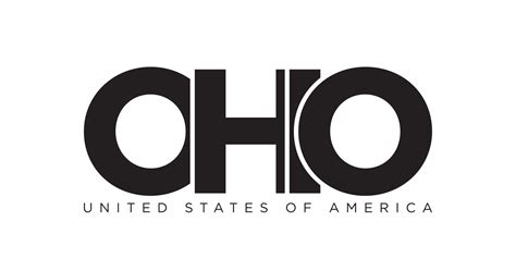 Ohio, USA typography slogan design. America logo with graphic city lettering for print and web ...