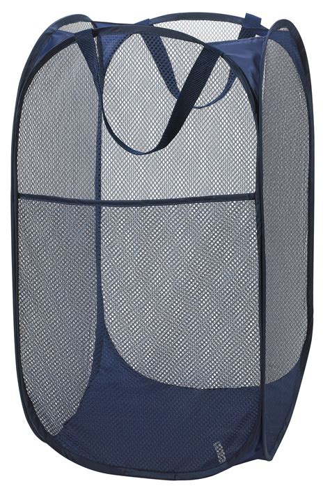 Mesh Pop-Up Laundry Hamper, Navy Blue - Walmart.com - Walmart.com