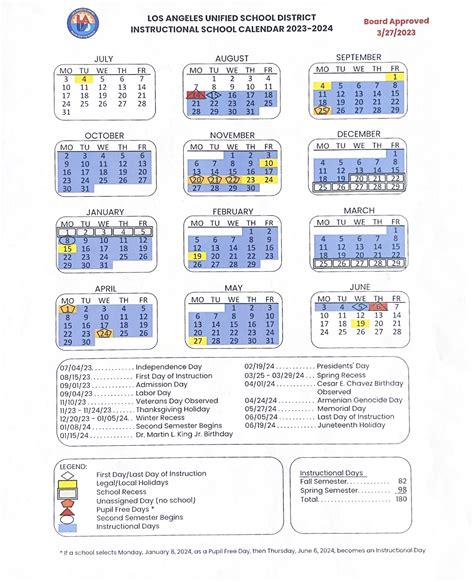 LAUSD new school calendar 2023-2024 – The Federalist