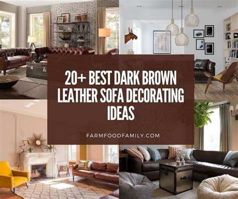 20+ Best Dark Brown Leather Sofa Decorating Ideas and Designs [2024 ]