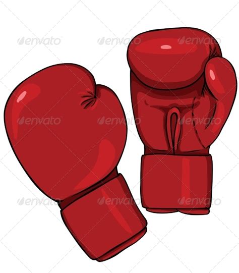 Cartoon Red Boxing Gloves by nikiteev | GraphicRiver