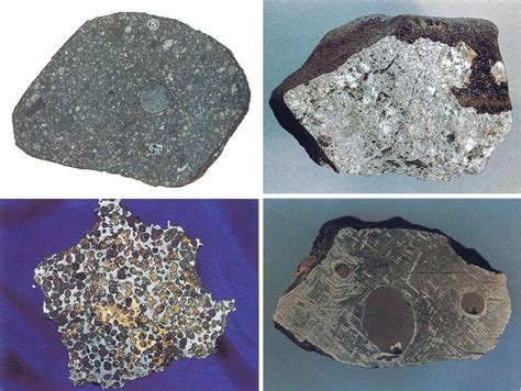 Meteorite types in clockwise order: carbonaceous chondrite, stony... | Download Scientific Diagram