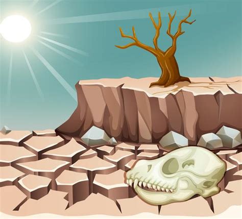 Natural disaster with drought 366665 Vector Art at Vecteezy